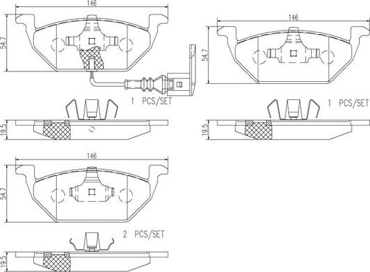 Brembo P85072N - Гальмівні колодки, дискові гальма autozip.com.ua