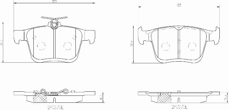 Brembo P85191N - Гальмівні колодки, дискові гальма autozip.com.ua