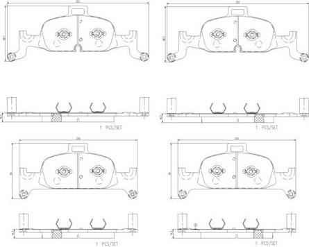 Brembo P85164N - Гальмівні колодки, дискові гальма autozip.com.ua