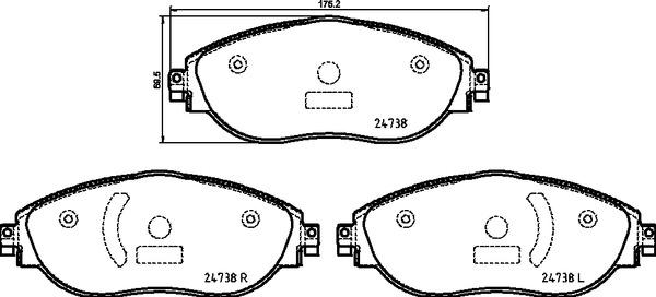 Brembo P 85 166 - Гальмівні колодки, дискові гальма autozip.com.ua