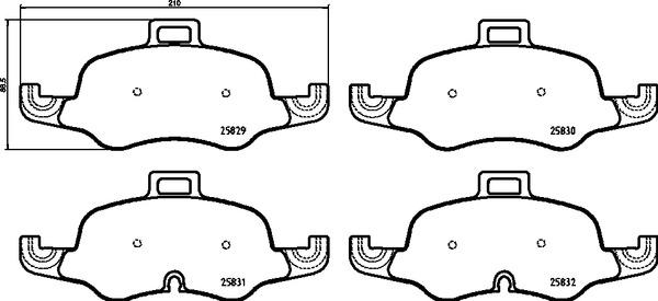 Brembo P 85 160 - Гальмівні колодки, дискові гальма autozip.com.ua