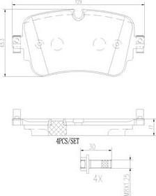 Brembo P85161N - Гальмівні колодки, дискові гальма autozip.com.ua