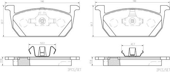 Brembo P85167N - Гальмівні колодки, дискові гальма autozip.com.ua