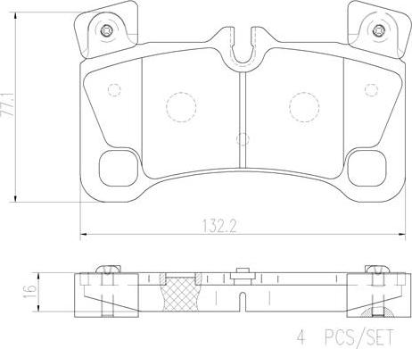 Brembo P85103N - Гальмівні колодки, дискові гальма autozip.com.ua