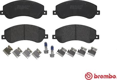 Brembo P 85 115 - Комплект гальмівних колодок з 4 шт. дисків autozip.com.ua