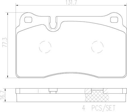 Brembo P85110N - Гальмівні колодки, дискові гальма autozip.com.ua