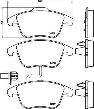 Brembo P 85 113 - Гальмівні колодки, дискові гальма autozip.com.ua