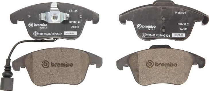 Brembo P 85 112X - Гальмівні колодки, дискові гальма autozip.com.ua