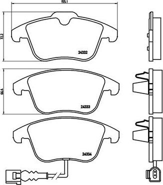Brembo P 85 112 - Гальмівні колодки, дискові гальма autozip.com.ua