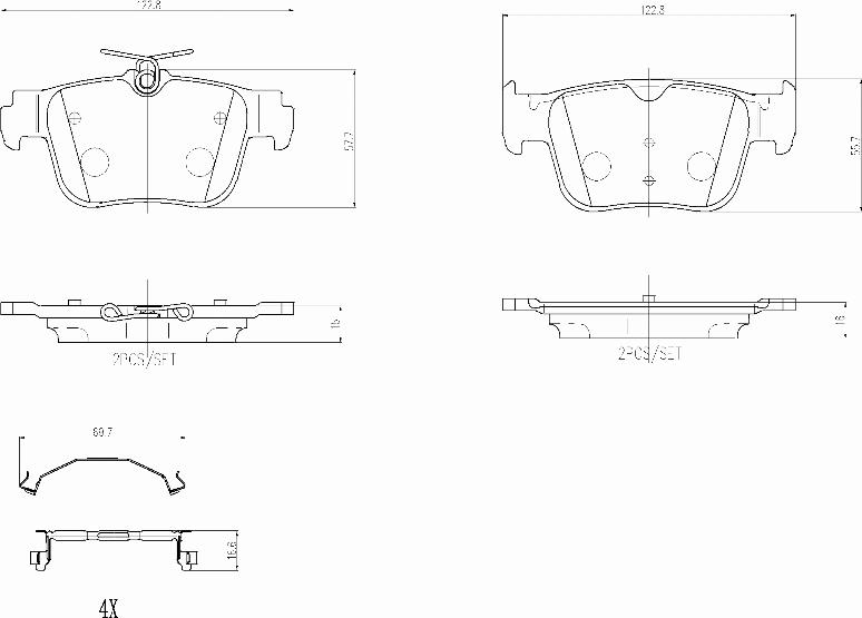 Brembo P85184N - Гальмівні колодки, дискові гальма autozip.com.ua