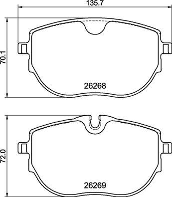 Allied Nippon ADB02867 - Гальмівні колодки, дискові гальма autozip.com.ua