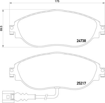Brembo P 85 131 - Гальмівні колодки, дискові гальма autozip.com.ua