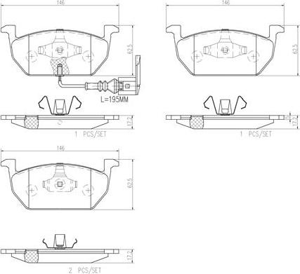 Brembo P85137N - Гальмівні колодки, дискові гальма autozip.com.ua