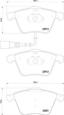 Brembo P 85 129 - Гальмівні колодки, дискові гальма autozip.com.ua