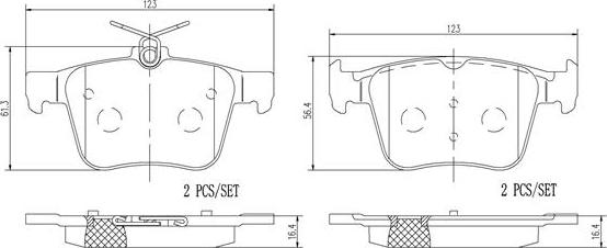 Brembo P85124N - Гальмівні колодки, дискові гальма autozip.com.ua