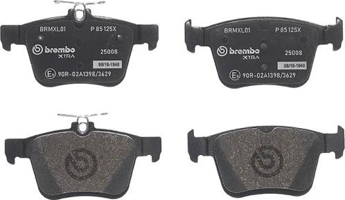 Brembo P 85 125X - Гальмівні колодки, дискові гальма autozip.com.ua