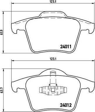 Brembo P 86 019 - Гальмівні колодки, дискові гальма autozip.com.ua