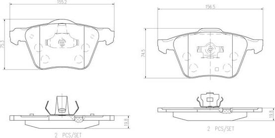 Brembo P86018N - Гальмівні колодки, дискові гальма autozip.com.ua