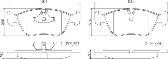 Brembo P86013N - Гальмівні колодки, дискові гальма autozip.com.ua