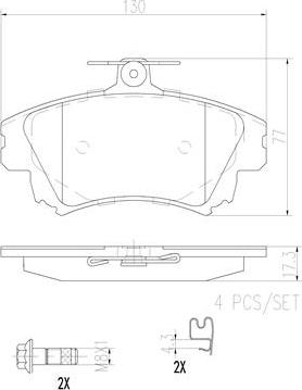 Brembo P86017N - Гальмівні колодки, дискові гальма autozip.com.ua