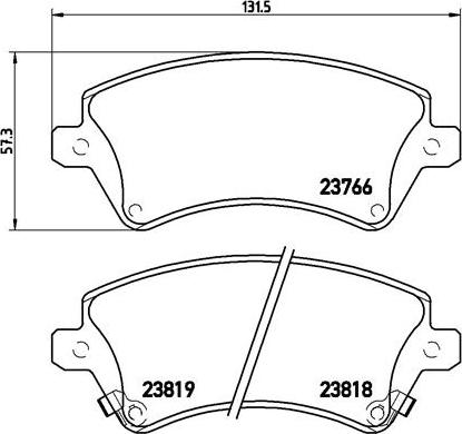 Brembo P 83 064 - Гальмівні колодки, дискові гальма autozip.com.ua