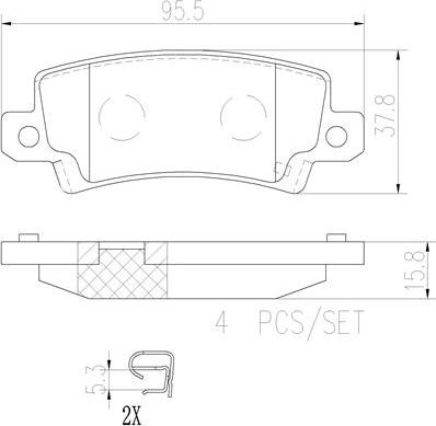 Brembo P83065N - Гальмівні колодки, дискові гальма autozip.com.ua