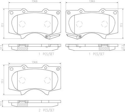 Brembo P83066N - Гальмівні колодки, дискові гальма autozip.com.ua