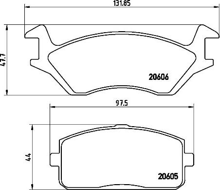 Brembo P83004N - Гальмівні колодки, дискові гальма autozip.com.ua