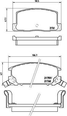 Brembo P 83 019 - Гальмівні колодки, дискові гальма autozip.com.ua