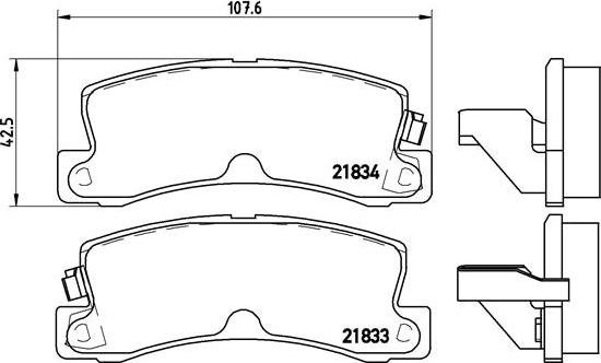 Brembo P 83 015 - Гальмівні колодки, дискові гальма autozip.com.ua