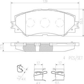 Brembo P83082N - Гальмівні колодки, дискові гальма autozip.com.ua