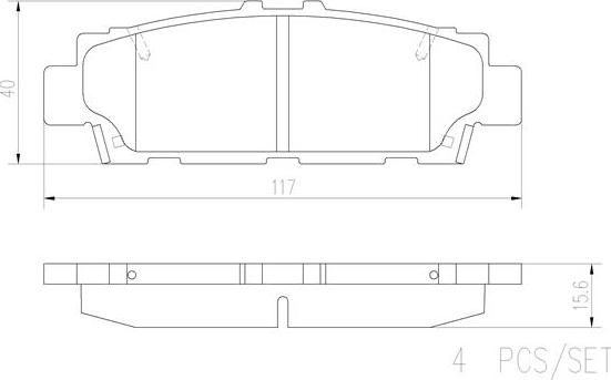 Brembo P83032N - Гальмівні колодки, дискові гальма autozip.com.ua