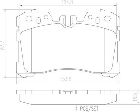 Brembo P83075N - Гальмівні колодки, дискові гальма autozip.com.ua