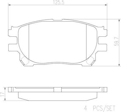 Brembo P83070N - Гальмівні колодки, дискові гальма autozip.com.ua