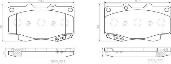 Brembo P83151N - Гальмівні колодки, дискові гальма autozip.com.ua