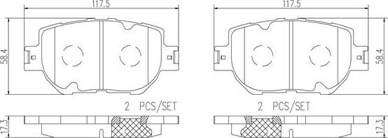 Brembo P83157N - Гальмівні колодки, дискові гальма autozip.com.ua