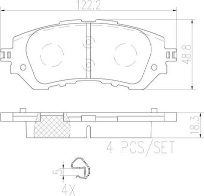 Brembo P83165N - Гальмівні колодки, дискові гальма autozip.com.ua