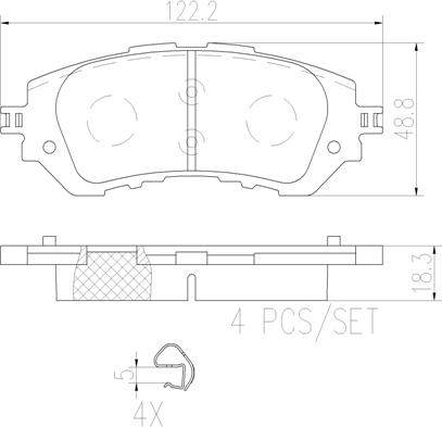 Brembo P 83 165 - Гальмівні колодки, дискові гальма autozip.com.ua