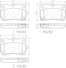 Brembo P83113N - Гальмівні колодки, дискові гальма autozip.com.ua