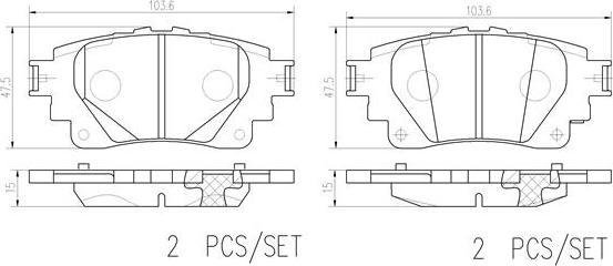 Brembo P83174N - Гальмівні колодки, дискові гальма autozip.com.ua