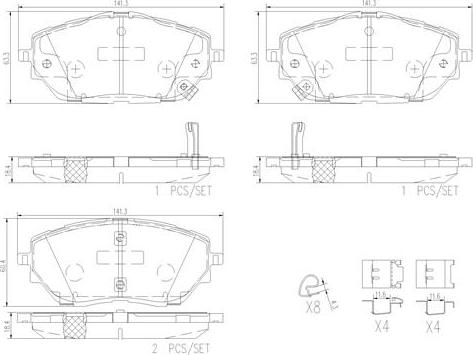 Brembo P83171N - Гальмівні колодки, дискові гальма autozip.com.ua