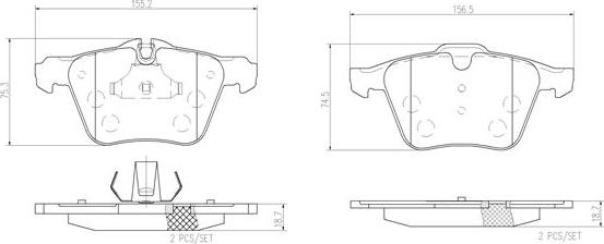 Brembo P36019N - Гальмівні колодки, дискові гальма autozip.com.ua