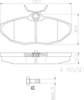 Brembo P36013N - Гальмівні колодки, дискові гальма autozip.com.ua