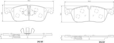 Brembo P36035N - Гальмівні колодки, дискові гальма autozip.com.ua