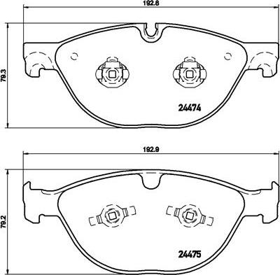 Brembo P 36 025 - Гальмівні колодки, дискові гальма autozip.com.ua