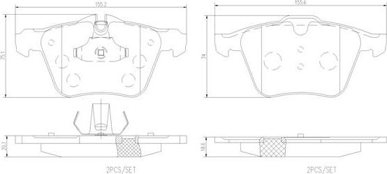 Brembo P36028N - Гальмівні колодки, дискові гальма autozip.com.ua