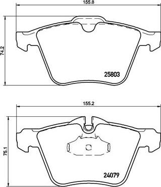 Brembo P 36 028 - Гальмівні колодки, дискові гальма autozip.com.ua