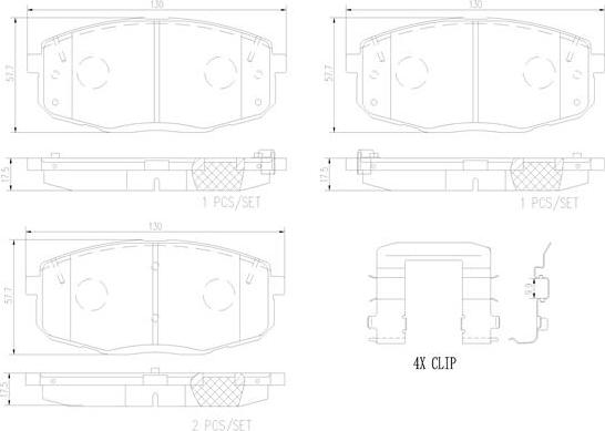 Brembo P30099N - Гальмівні колодки, дискові гальма autozip.com.ua