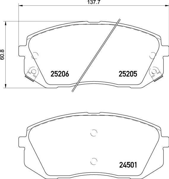 Brembo P 30 093E - Гальмівні колодки, дискові гальма autozip.com.ua