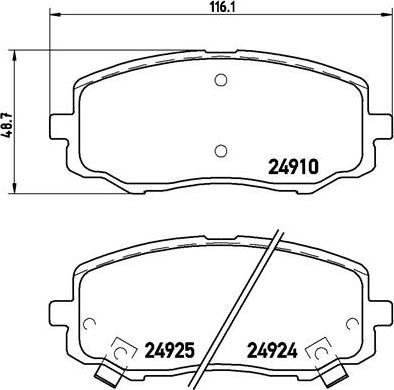 Brembo P 30 045 - Гальмівні колодки, дискові гальма autozip.com.ua